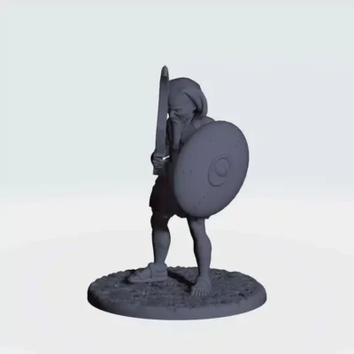 ancient egypt warrior with shield based pose 2