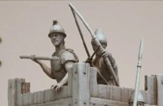 two carthage elephant fighters