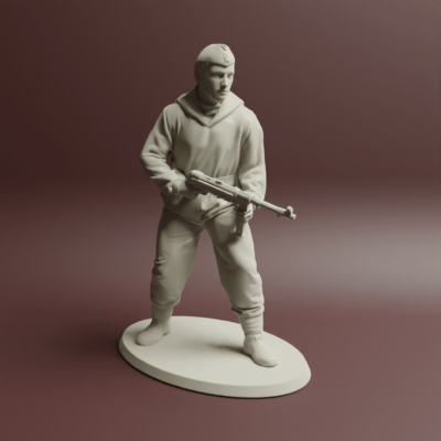 ww2 soviet recon team in pilotka figure with mp 40 v2