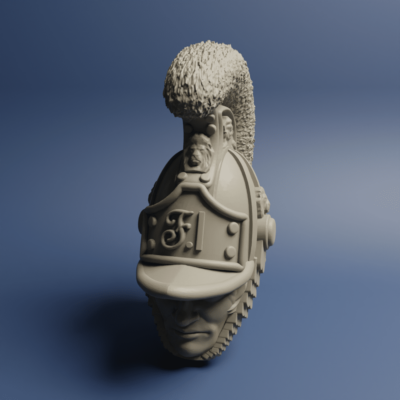 Austrian Cavalry Cuirassier head 01