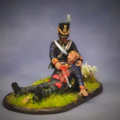 British Soldier Assisting Officier