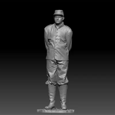 Young confederate standing, no weapon