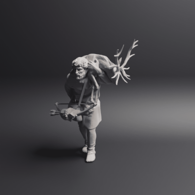 Hunter Carrying Deer