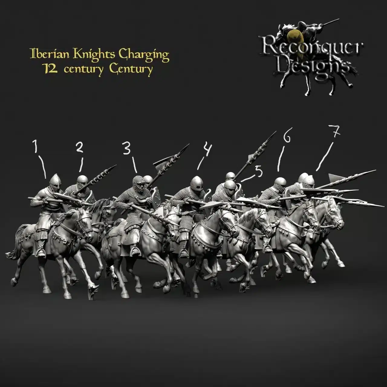 Iberian Knights Charging 12th Century v1