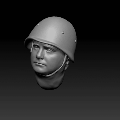 separate Head, with the Soviet SSH 40 Steel Helmet v2