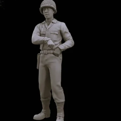 American soldier resting and recuperating v5