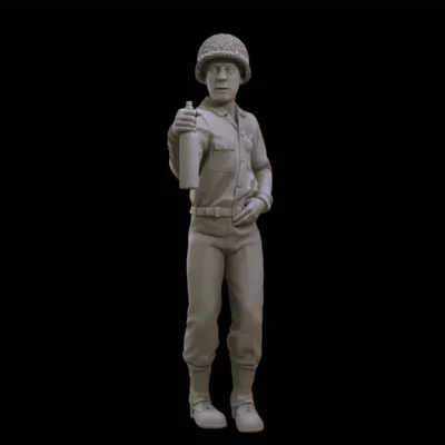 American soldier resting and recuperating v8