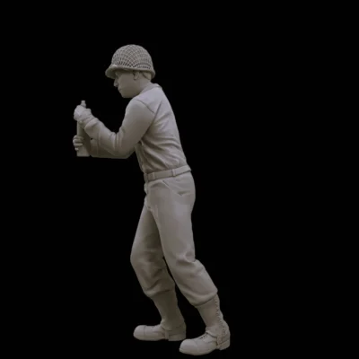 American soldier resting and recuperating v9