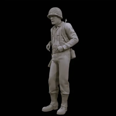 American soldier resting and recuperating v12