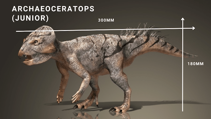 Archaeoceratops Junior, head up - Life Sized Dinosaur