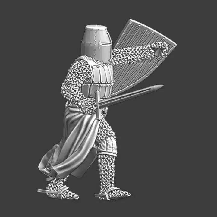 Medieval Crusader Knight miniature - NCM