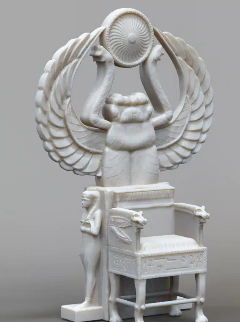 Egyptian throne with Sun Disc