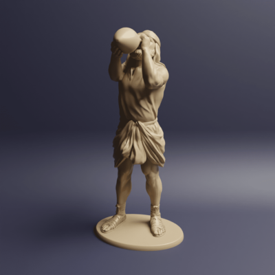 Ancient field worker, farmer, drinking water