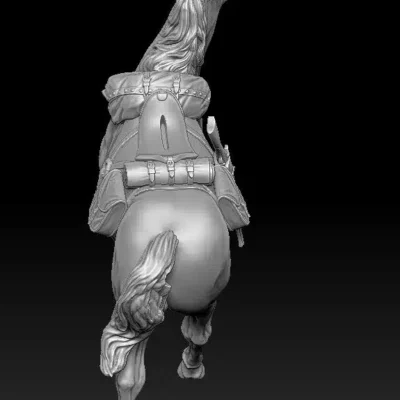 Horse bending, tossing head