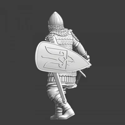 Medieval Kievan Rus warrior - shield and sword - NCM