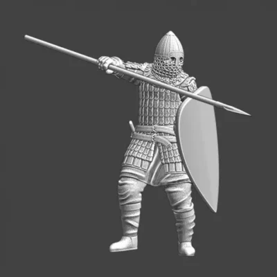Medieval Kievan Rus warrior with spear - NCM