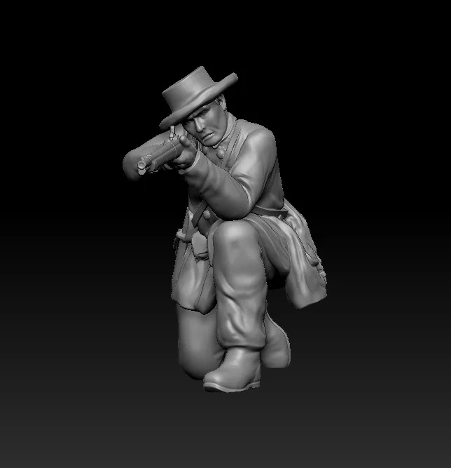 Kneeling shooting 1st Mississippi Rifle