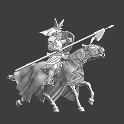 Medieval warrior bishop - mounted with lance - NCM