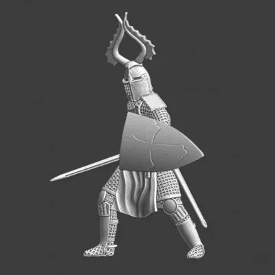 Medieval Teutonic Knight - sword and shield - NCM