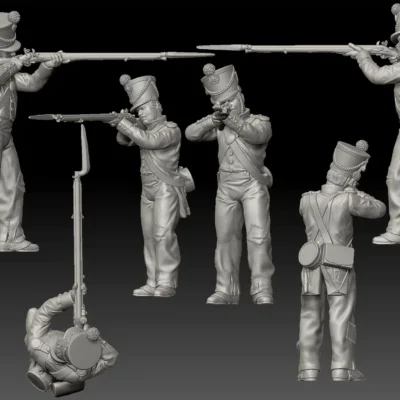 Alamo Mexican soldier standing shooting