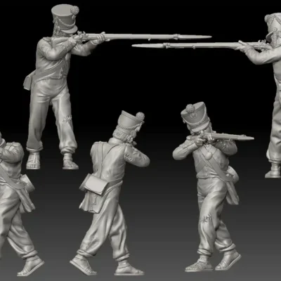 Alamo Mexican soldier walking shooting