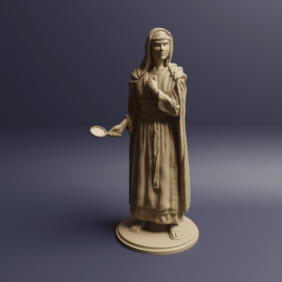 Other beautiful lady with a mirror