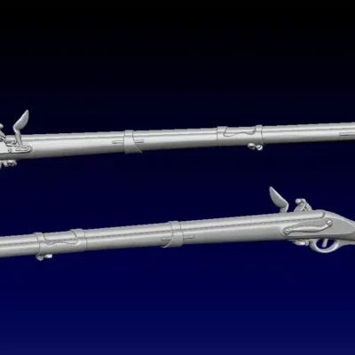 10x Model 1777 Year IX Dragoon Musket, closed