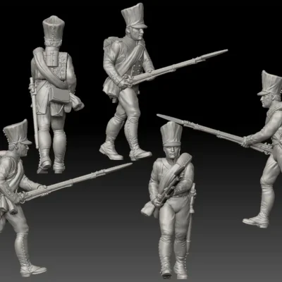 Prussian line infantry 1815 advancing