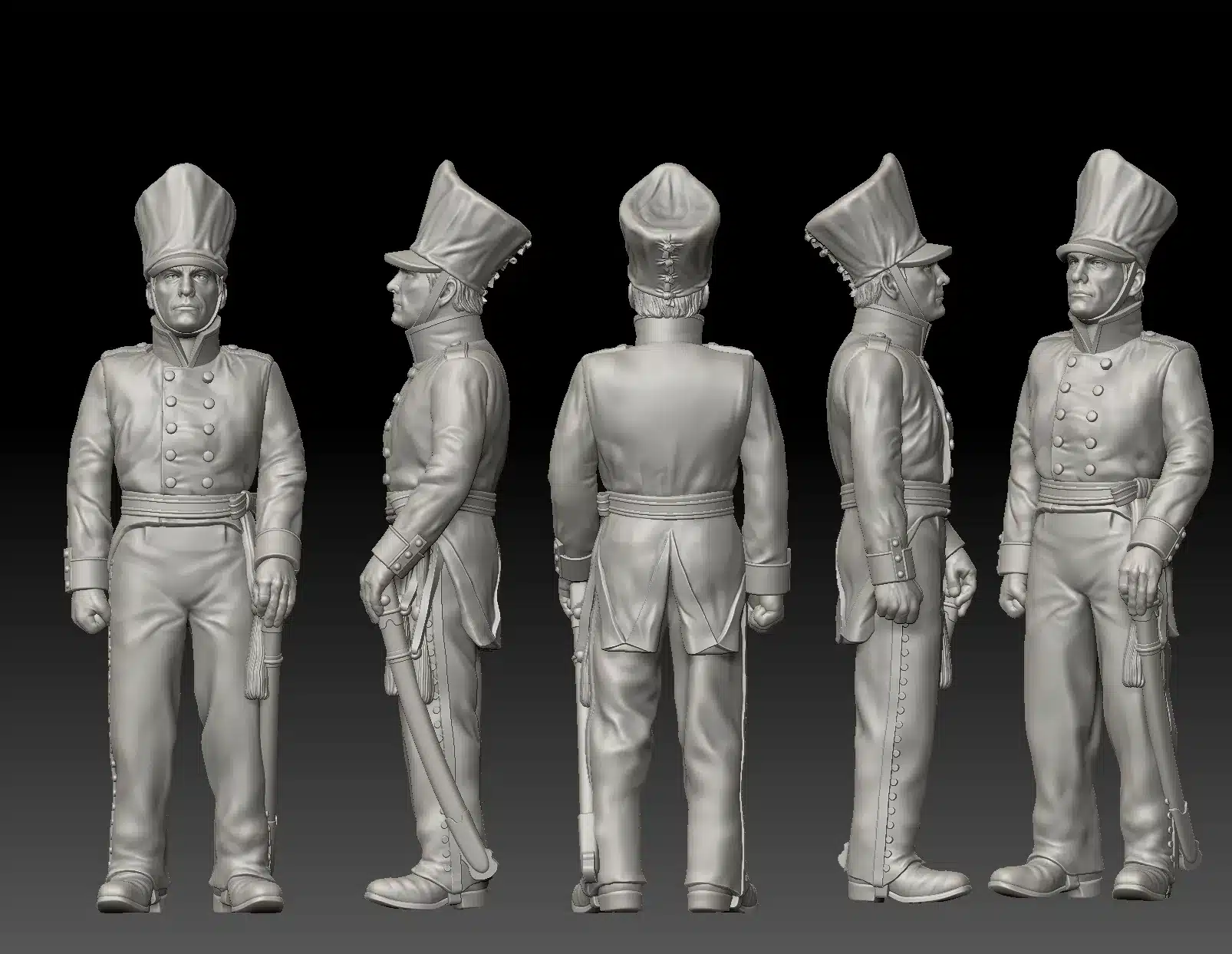 Prussian line infantry 1815 officer standing