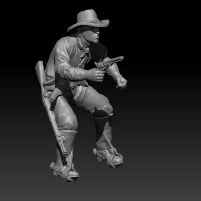 Rider in action, shooting