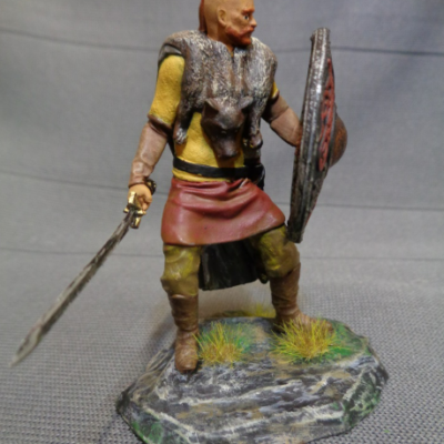 Viking warrior with shield and sword