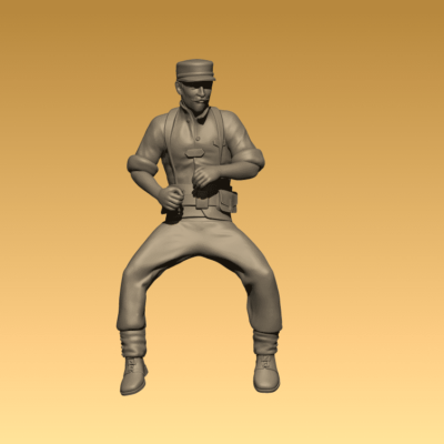 Legionnaire sitting on mule - Foreign Légion Marocco 1908