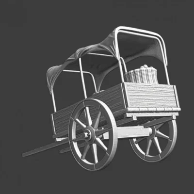 Small medieval market wagon - NCM