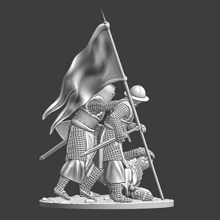 Medieval diorama - Wounded brother knight - NCM