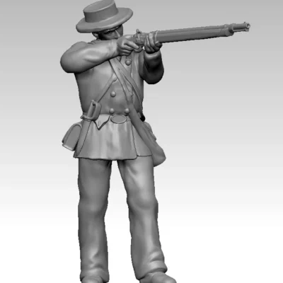 Soldier shooting straight Long 1st Mississippi Rifle