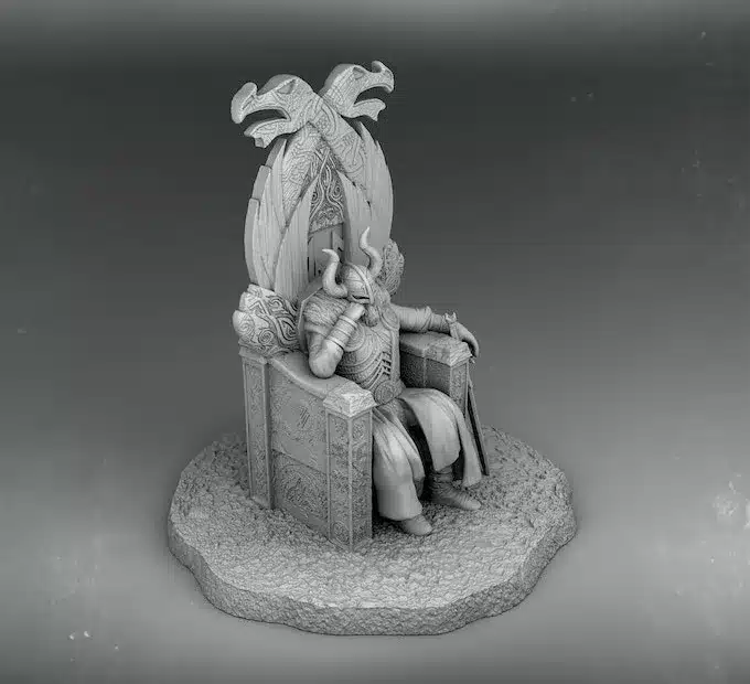 Viking King on Throne
