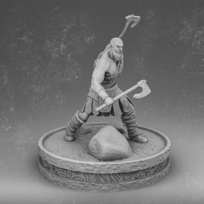 Viking with two axes