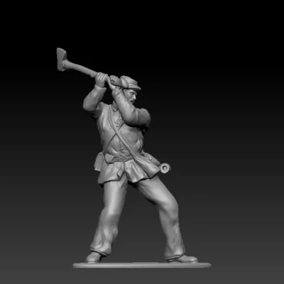 Axe man clubbing fortifications