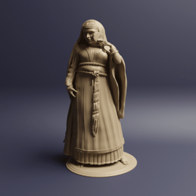 Beautiful lady with a mirror