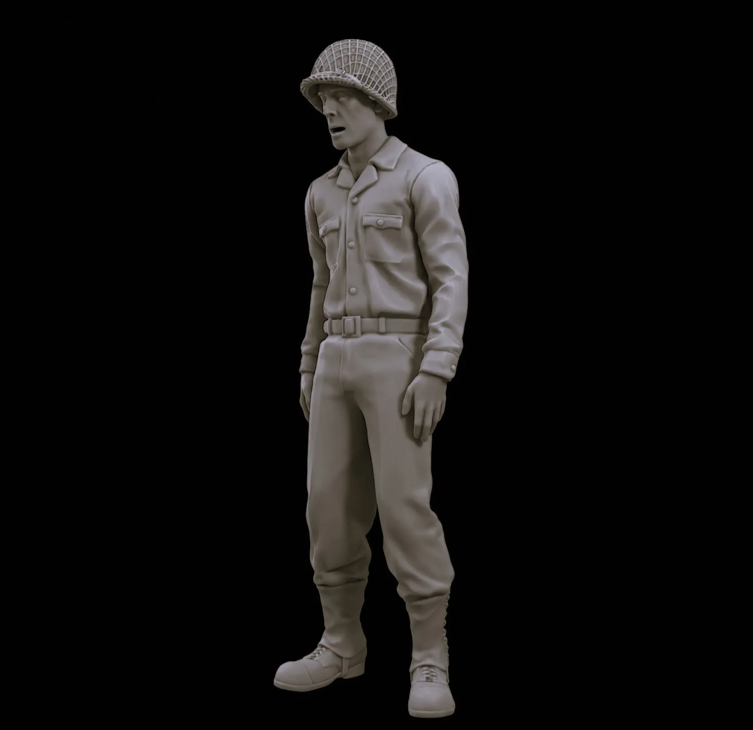 American soldier resting and recuperating v3