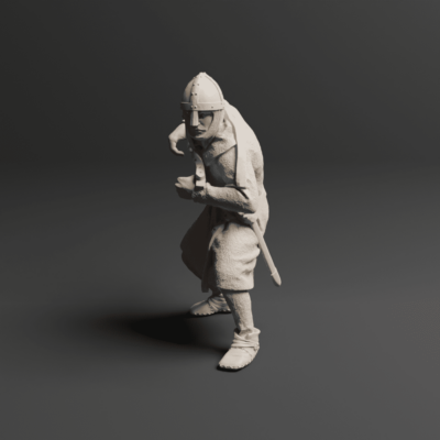 12th and 13th Century Iberian Spearman Front 3 Med