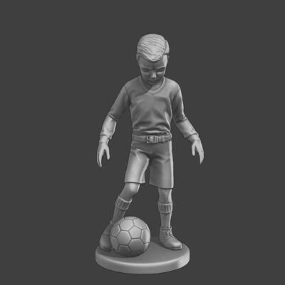 1930 to 1950 Civilian Boy 10 kicking ball