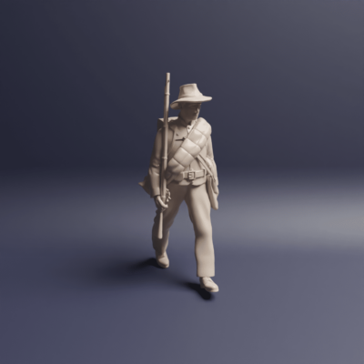 Civil War Soldier Confederate v4 marching