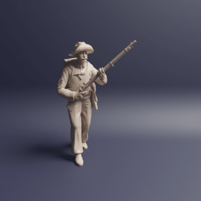 Civil War Soldier Confederate v5 advancing