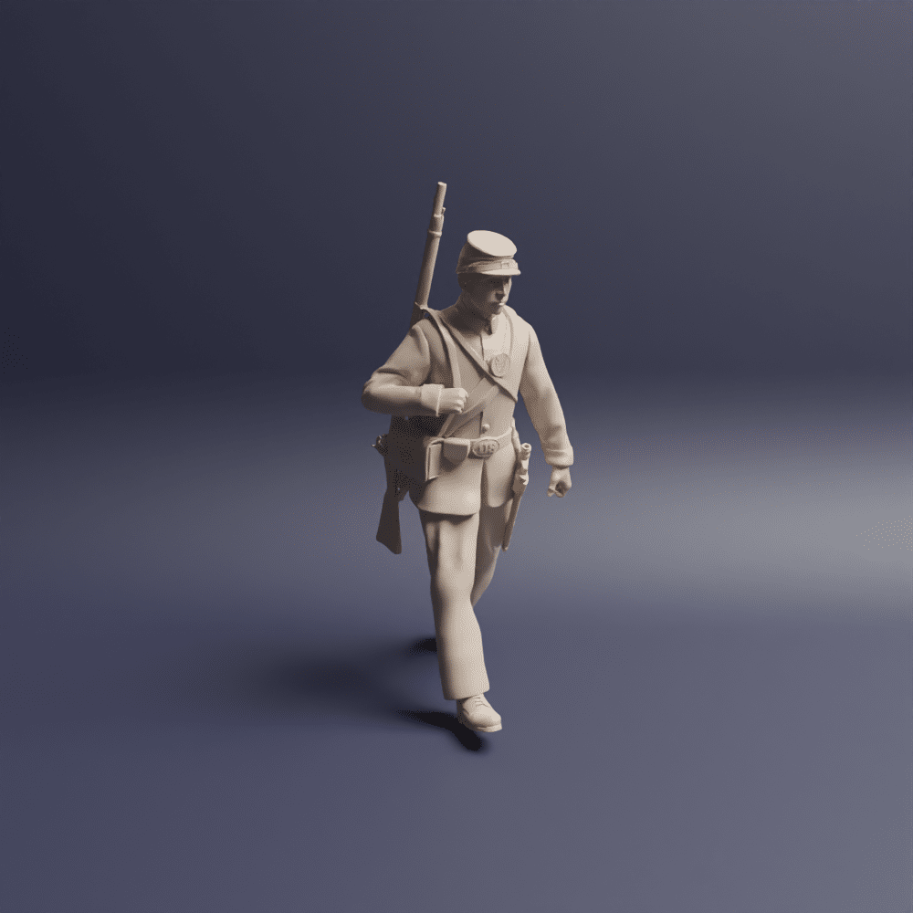 Civil War Soldier Union v1 marching