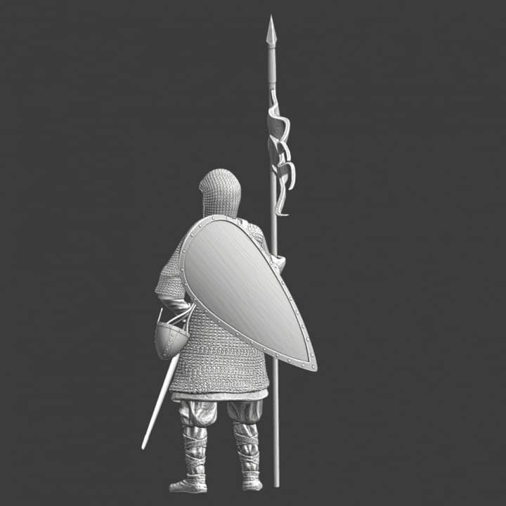 Early medieval crusader knight