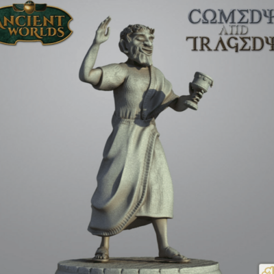 Greek Actor playing Dionysus with cup