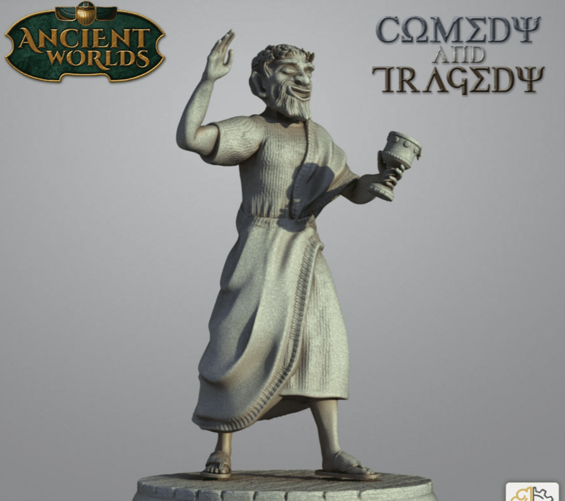 Greek Actor playing Dionysus with cup