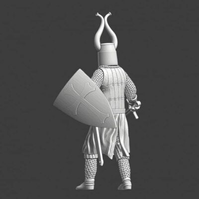 Medieval Teutonic Order Brother - crested helmet