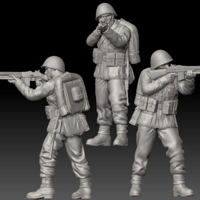 Polish WW2 soldier shooting with WZ.28 BAR